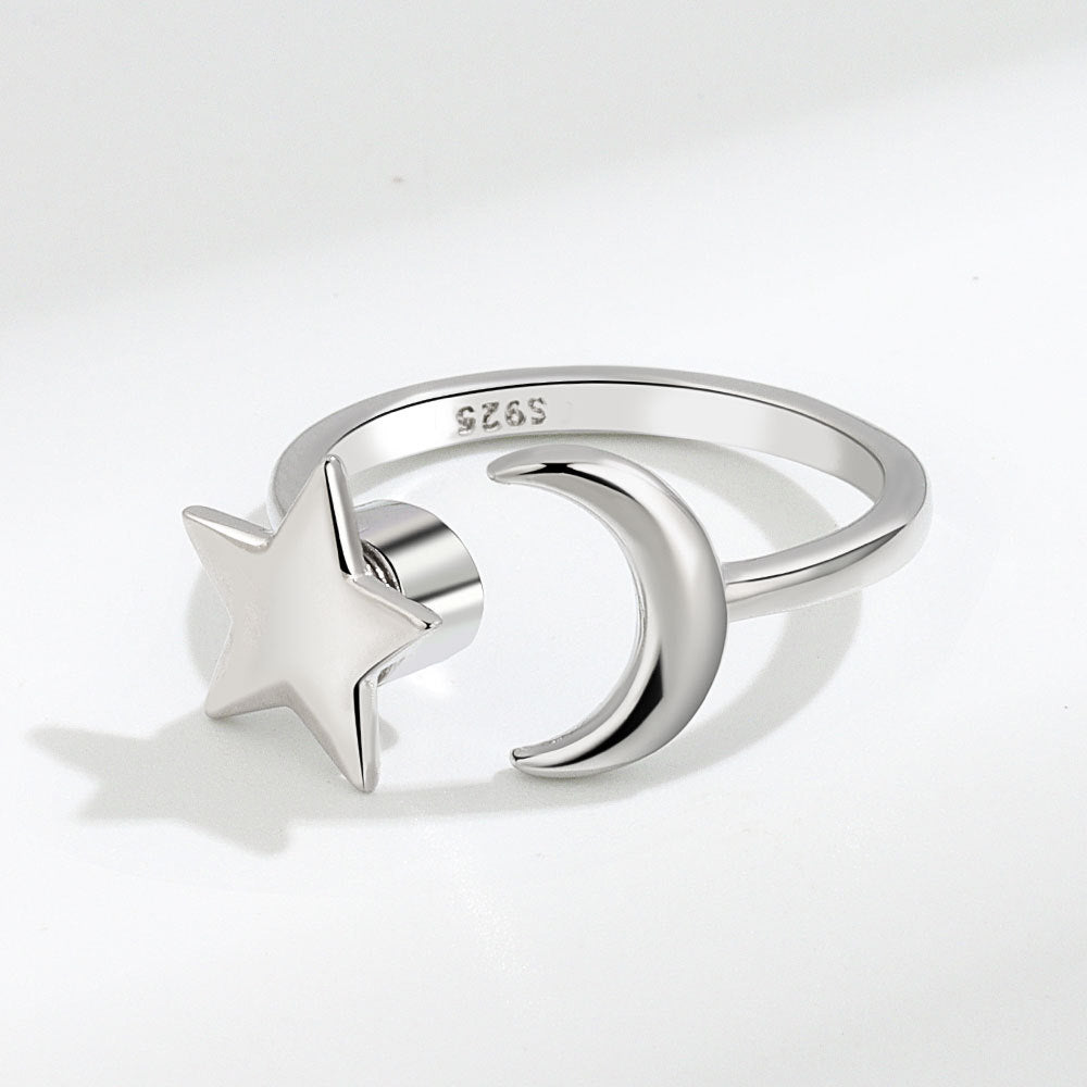 Wholesale Brass Rotating Star Moon Ring